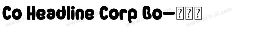 Co Headline Corp Bo字体转换